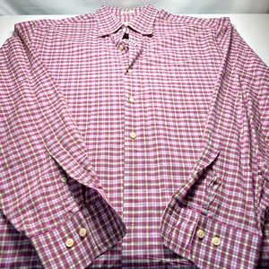 Peter Millar Long Sleeve Button Down casual Shirt Large